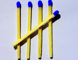 image of five matches
